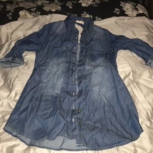 Button up jean dress